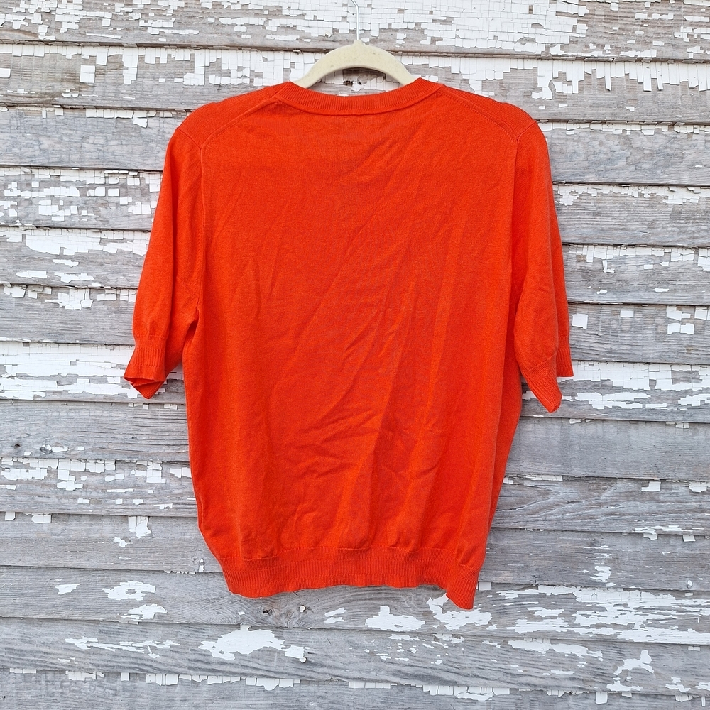 J. Crew Bold Orange Knit Top - Picture 4 of 7